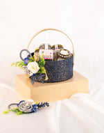 Royal Blue - Small Round Hamper