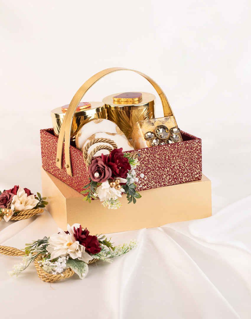 Royal Burgandy - Square Hamper
