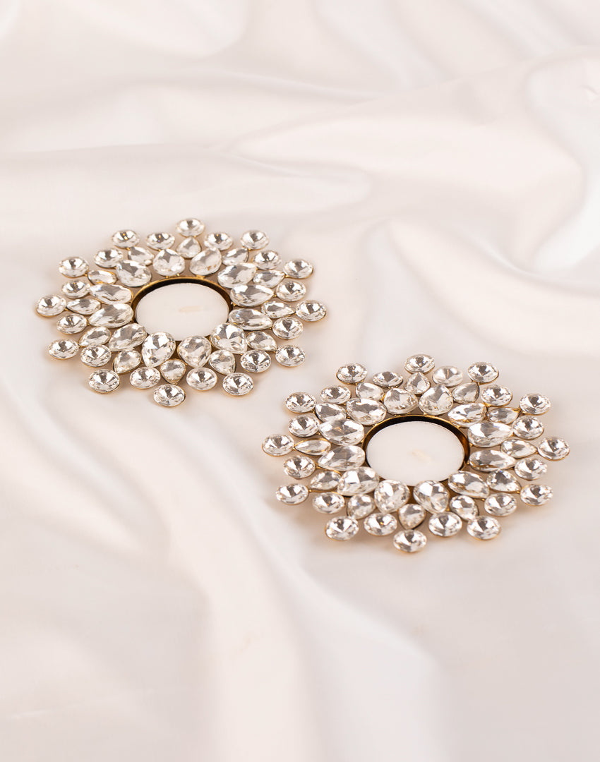 Diamond Studded Candle Holder