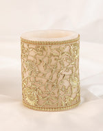 Gold Zardosi Soy wax candle holder