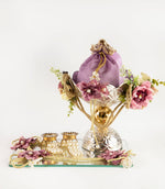 Mirror Tray beautifully adorned floral decor