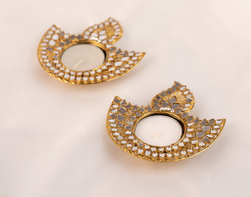 Dazzling Diya Shaped Candle Holder