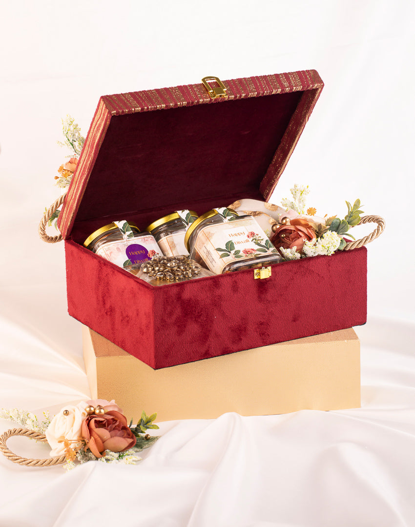 Royal Burgandy - Jewelry Box Style Hamper